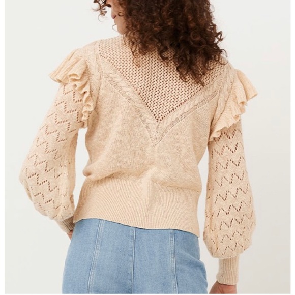 Spell Willow Frill Jumper in Ecru NWOT - Picture 3 of 3